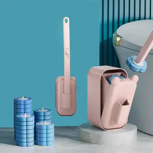 Toilet Cleaning Brush Set, Toilet Wand, 1 Set Toilet Bowl Brush & Disposable Refill Brush Heads, Bathroom Cleaning Tool