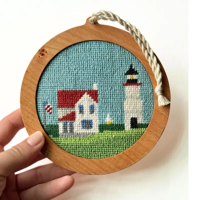 Self Finishing Solid Wood Needlepoint Ornament Frame – Self Finishing, designed for a 3" or 4" Canvas