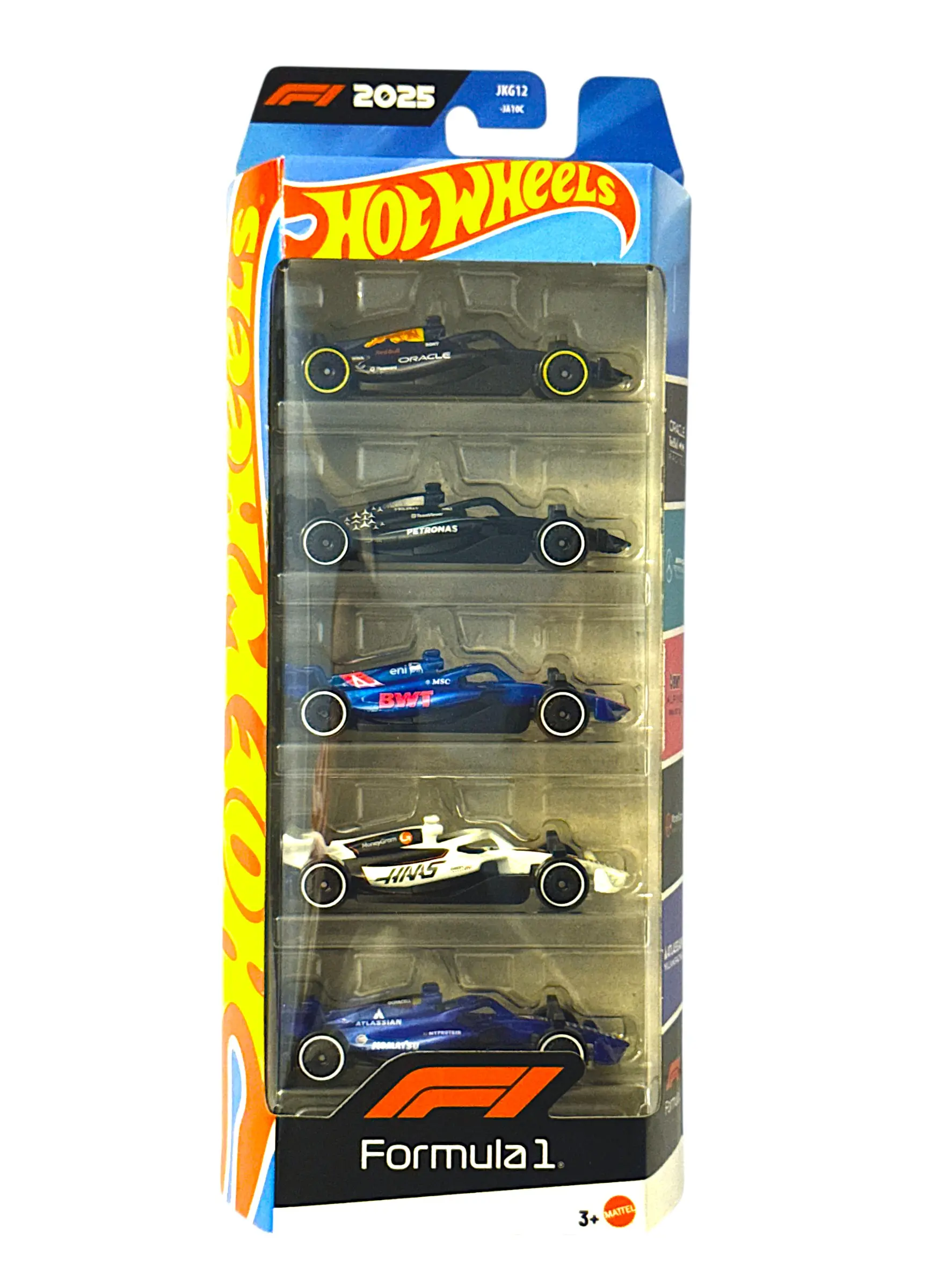 2025 Formula 1 Car * 5 Pack F1 Hot Wheels 2026 RedBull, AMG Williams, BWT, Hass