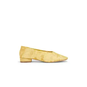 Jeffrey Campbell Trustee Pump in Yellow Longhair
