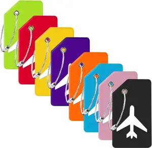 8 Pack Silicone Luggage Tag for Suitcases with Stainless Loop, TSA Approved, Privacy Protection Travel Essentials Bag Tags , Mixed Color