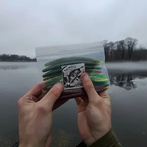 Budget Friendly House Blend Core Shot 2-for-1 Multicolor Mystery Bundle WITH CRAW SAUCE – 5.25” Handmade Worms by Topp Dawg Baits