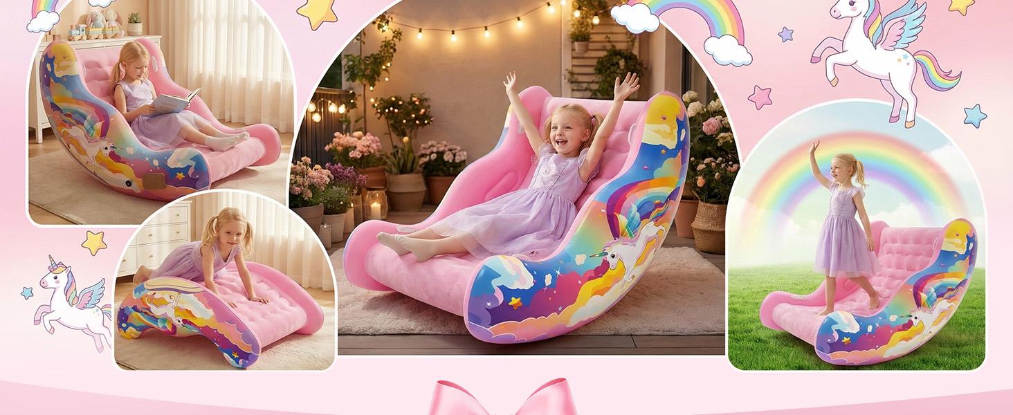 Crakrora Rocking Sensory Chair for Kids Baby Inflatable Air Cloud Rocker Sofa for Autism ADHD Toddlers 3-8 Years Gifts Premium PVC Leak-Proof Portable Inflation Self-Soothing Motor Skills Training Crakrora Rocking Sensory Chair for Kids Baby Inflatable Air Cloud Rocker Sofa for Autism ADHD Toddlers 3-8 Years Gifts Premium PVC Leak-Proof Portable Inflation Self-Soothing Motor Skills Training