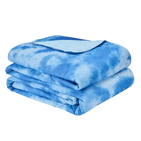 Msrlassn Summer Cooling Comforter for Hot Sleepers and Night Sweats, Q-Max>0.4 Cooling Blanket Blue Summer Comforter for Queen King Size Bed, Breathable Soft Lightweight, Ideal for Bed, Couch, Travel, All Seasons blankets, Perfect Christmas Gift