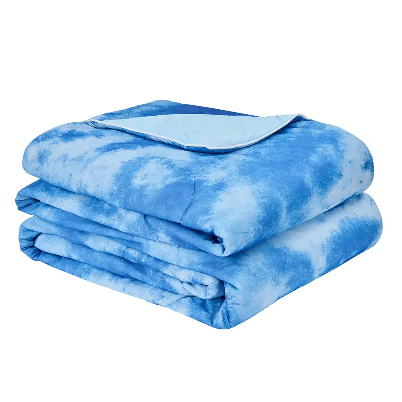 Msrlassn Summer Cooling Comforter for Hot Sleepers and Night Sweats, Q-Max>0.4 Cooling Blanket Blue Summer Comforter for Queen King Size Bed, Breathable Soft Lightweight, Ideal for Bed, Couch, Travel, All Seasons blankets, Perfect Christmas Gift