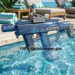 BUILDRIX MK3 2026 New Automatic Electric Water Gun Large Capacity Powerful Spray Super Long Shooting and Lighting Function with USB Charging Cable for Long Life. Durable and Convenient Flame Spray Toy Water Gun.Perfect Gift for Adults and Children