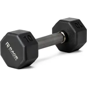 Rubber Coated Dumbbells - No Roll Design Easy-Grip Steel Knurled Handle, Weights Dumbbells Set for Strength Training - Ideal Weights Set for Home Gym - 10-60 LBS SOLD INDIVIDUALLY