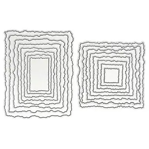 Crafts & Sewing LDRS Creative Hand-Torn Edge-Look Die Set of 2 - Rectangle and Square