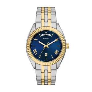 Fossil Men's Campbell Three-Hand Day-Date Two-Tone Stainless Steel Watch