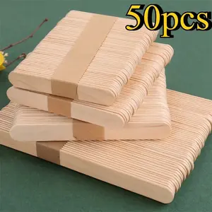 50 natural wooden stirring sticks – smooth and durable handmade tools for DIY, painting, candle-making, and art projects – perfect for home entertainment and woodworking, wooden stirring sticks, Wood Grain Tool
