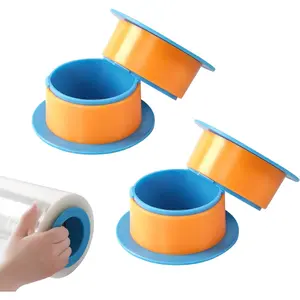 Stretch Film Dispenser Stretch Wrap Dispenser for 3" Core Film Shrink Wrap Holder for Shipping Pallet Packing and Moving Supplies Blue 2 Pairs