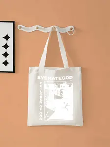 2026 new 3d stereoscopic printeyehategod Large-capacity canvas single-shoulder handbag, suitable for shopping, fitness and daily use. Foldable and reusable, an eco-friendly shopping bag