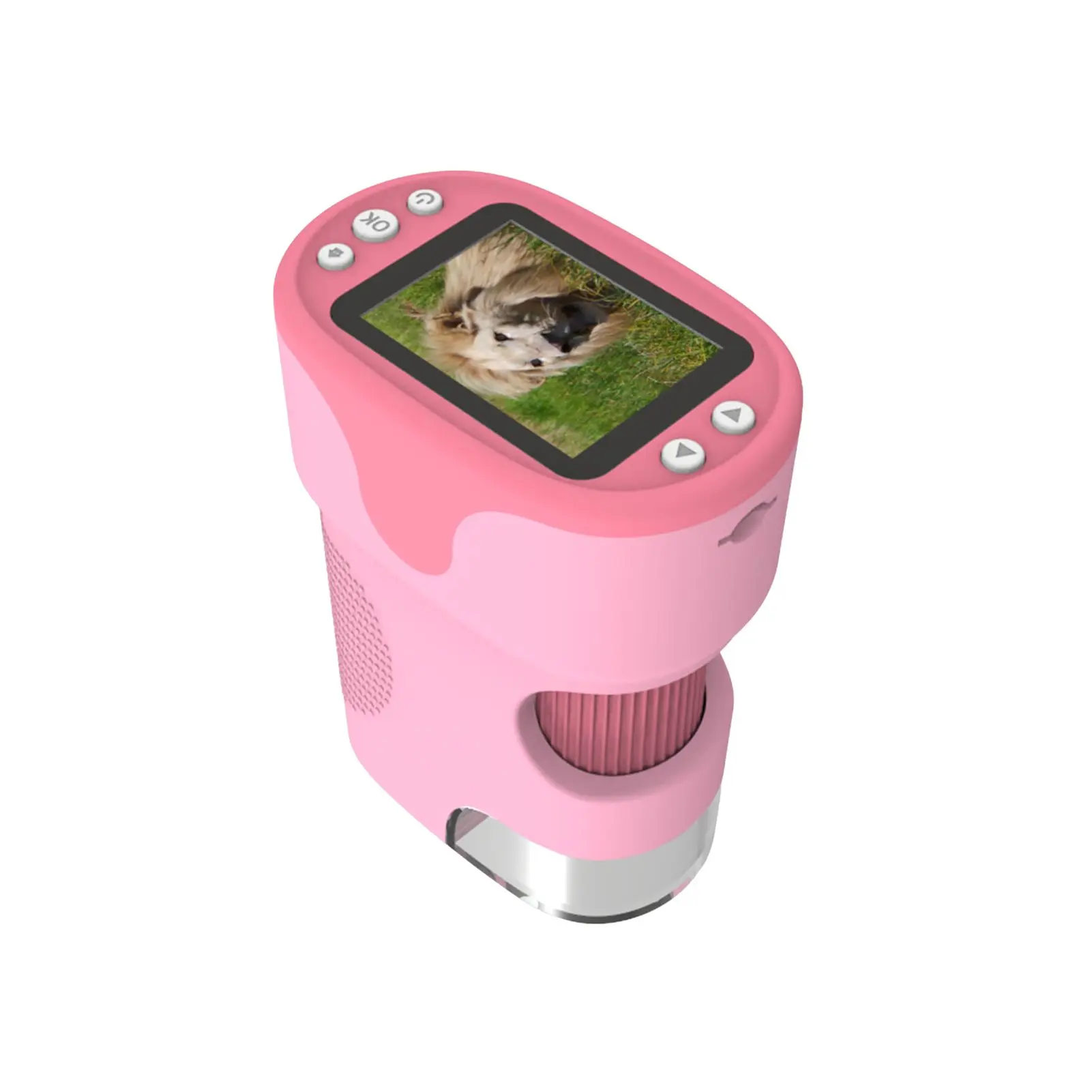 Cordless Pocket Microscope for Kids, Portable Multi-Function PSTEM Educational Toy with 2.0'' IPS Screen, 200X Magnification, Photo/Video Recording, AVI Support, USB Cable Included, 1 x Charge Cable, Boy Kid Toys for Indoor Use