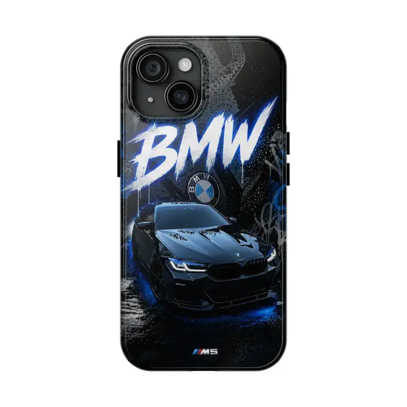 Racing Stripe BMW M Carbon Fiber Phone Case for iPhone 17 - 11 Pro Max Plus Mini