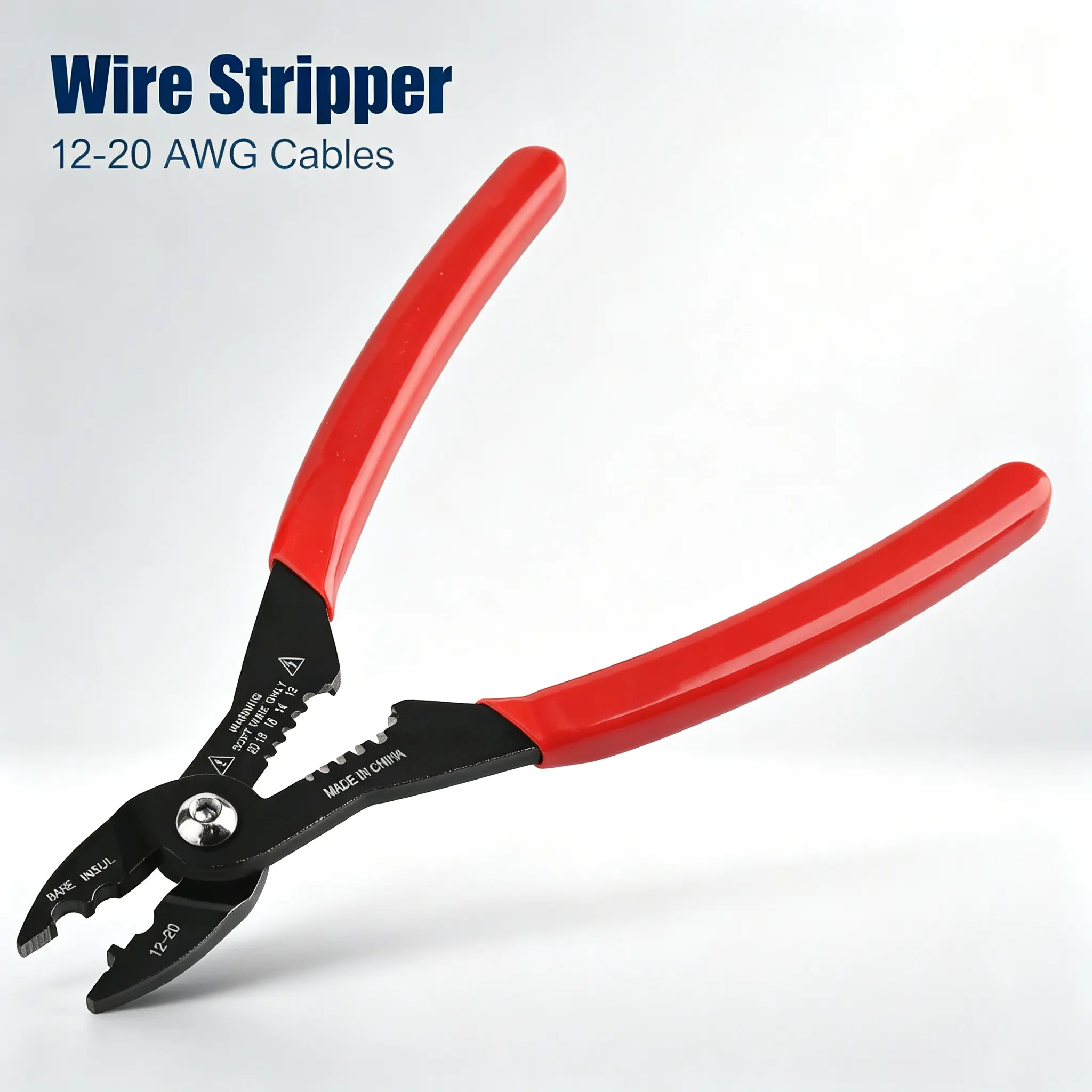 Alloy Steel 4-in-1 Pliers - Heavy-Duty Wire Stripper, Self-Adjusting Crimper, Cutter, Gripper for 12-20 AWG Insulated Wires, High-Tensile Twist Ties, Crimp Insulated Terminals, 6.9x2.17 Inches Auto Repair Tool, Durable Ergonomic DIY Wiring Essential