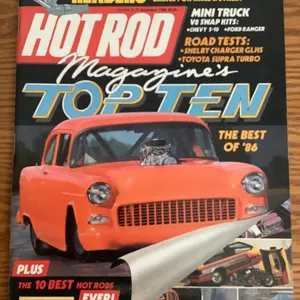 Hot Rod Magazine December 1986 Issue Featuring Top Ten Mini Truck Road Tests and Best of '86 Hot Rods