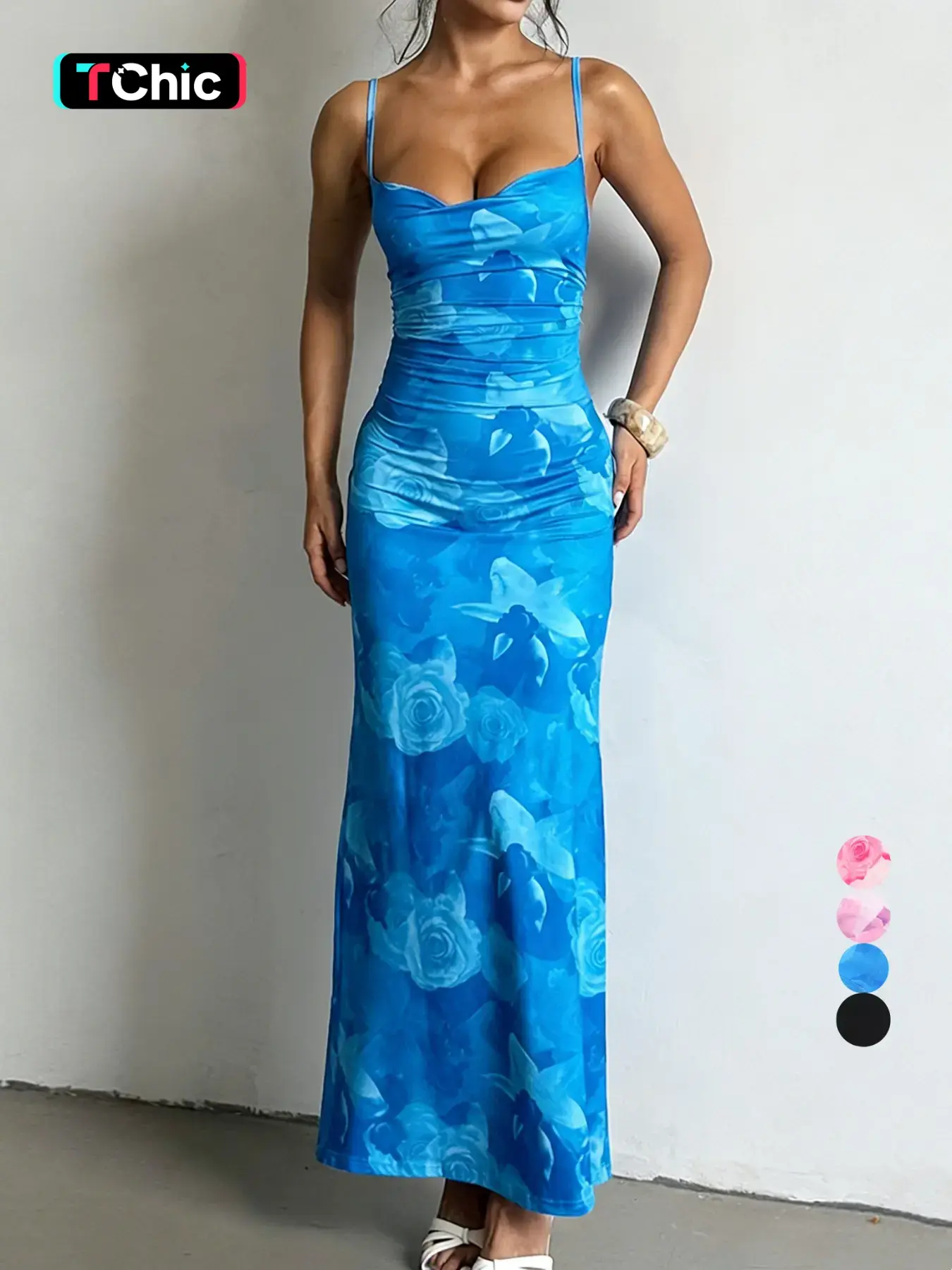 dahlia hand-beaded backless chiffon dress in rosa - TikTok Shop dahlia hand-beaded backless chiffon dress in rosa - TikTok Shop