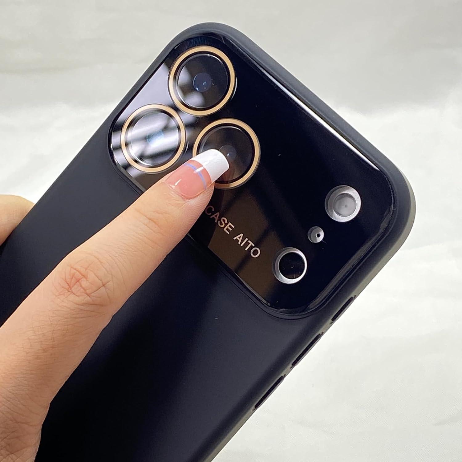 Ins Dopamine Solid Color Liquid Silicone Case, Full Body Soft Touch Cover, Anti-Scratch Acrylic Lens Protection, Shockproof Bumper Phone Case for iPhone 17/16/15/14/13/12 Pro/Pro Max/Air Perfect Gift for Her/Him