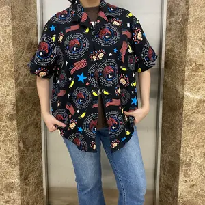 Reflexes of a Puma Martial Arts Button-Up Hawaiian Shirt, Patriotic Self Defense Graphic Hawaiian Shirt