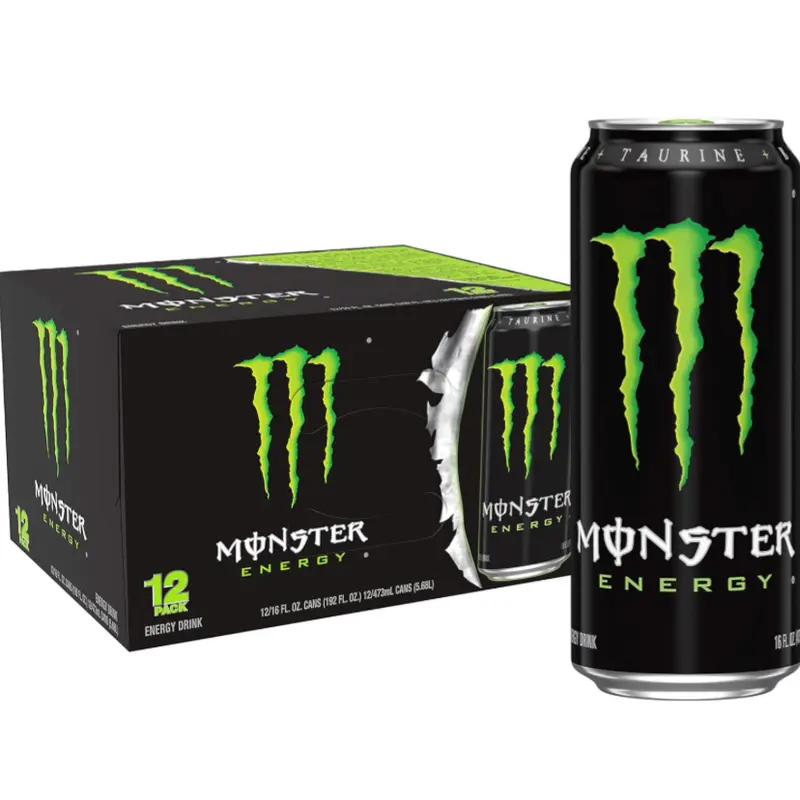 Monster Energy Zero Sugar Energy Drink 16 Ounce Cans Pack of 12 or 24 Sugar-Free Sport Beverage for Energy Boost