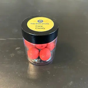 The Bait Store 22mm Carp Fishing Boilies - Red Color, Ideal for Carp Fishing, 1 Jar