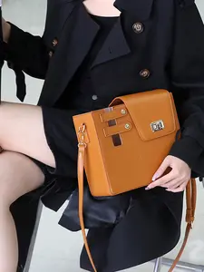 Outdoor Portable Drink Bottle Water Cup Bag, Buckle Design with Long Shoulder Strap, Multiple Colors Available, Perfect for Work Travel Shopping School, Crossbody Bags, Crossbody Tote Bag