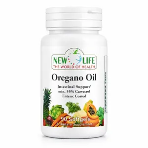 New Life Oregano Oil 181mg with Ginger & Fennel 90 Softgels for Intestinal Support Antioxidant Properties & Detoxification