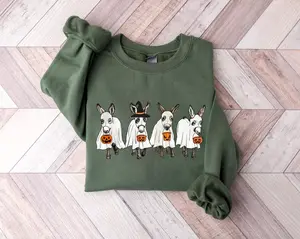 Halloween Donkey Sweatshirt, Donkey Lovers Sweatshirt, Fall Sweatshirt, Farm Animal Shirt, Halloween Sweatshirt, Halloween Sweater