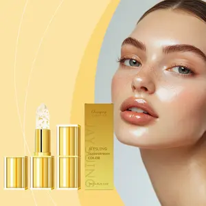 Jaysuing Gold Leaf Color-Changing Nourishing Lipstick - Gentle, Hydrating Lip Care Balm, Cosmetic Moisturizer Lipgloss for Glossy Lip Hydration