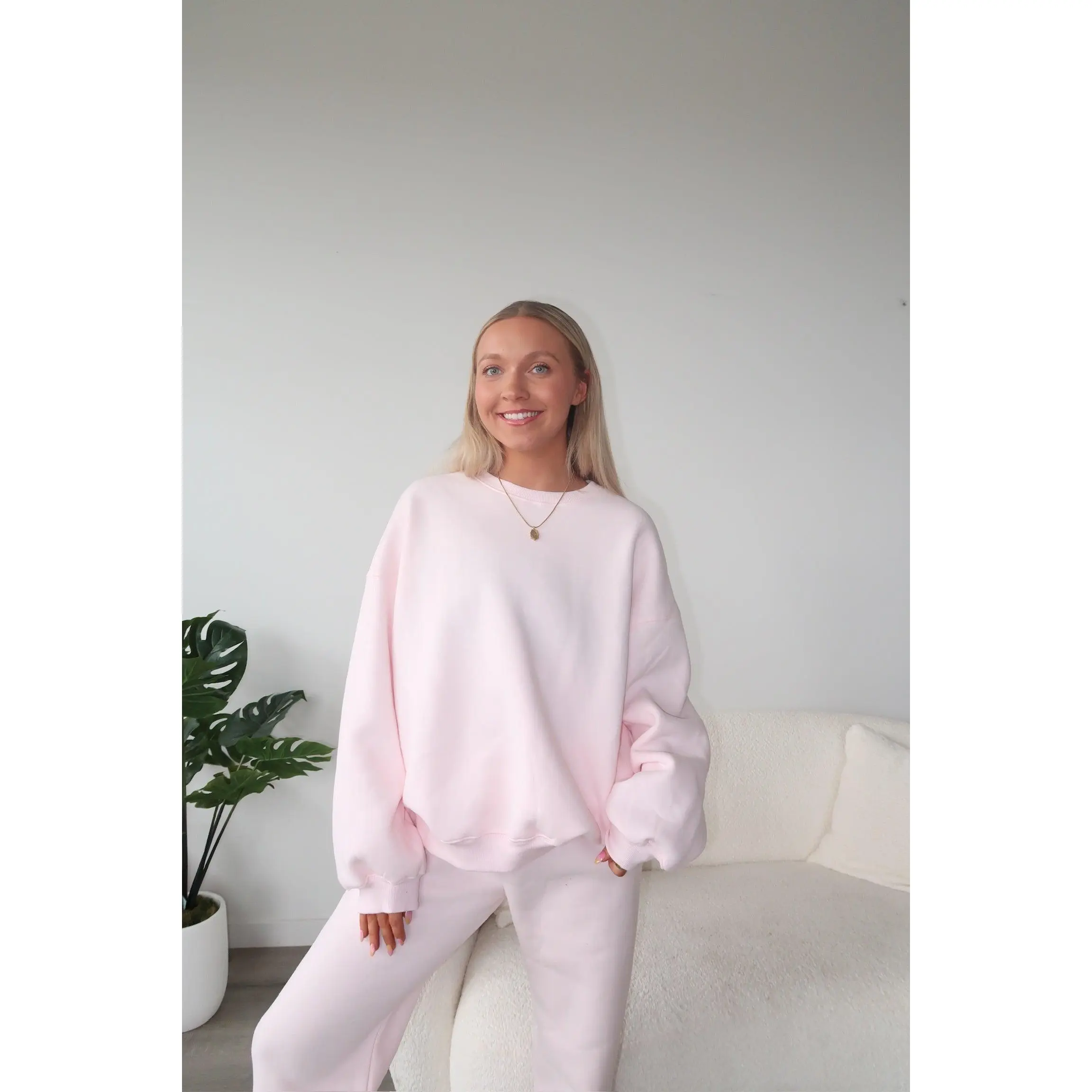 Pale Pink Staple Oversized Crewneck