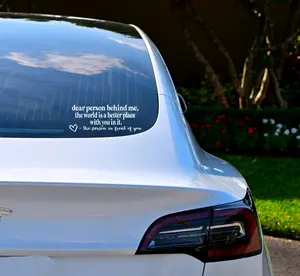 Dear Person Behind Me, The World Is A Better Place With You In It | Mental Health Decal | Mental Awareness Stickers | Motivational Decal