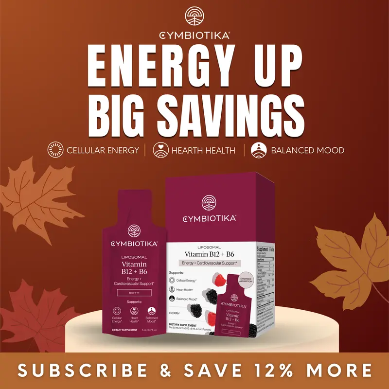 Liposomal Vitamin B12 + B6 | 12-Packet Starter Kit | Cellular Energy, Brain & Nerve Health | Cardiovascular Support | Dual B12: Methylcobalamin + Adenosylcobalamin | Active P5P & Methylfolate | Vegan | Third-Party Tested