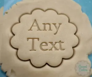 Custom ANY TEXT Cookie Cutter and Stamp