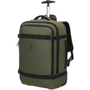 Rolling Backpack 42L Backpack with Wheels Airline Approved Carry  Luggage Laptop Travel Suitcase Bag for Women Men Dark Green