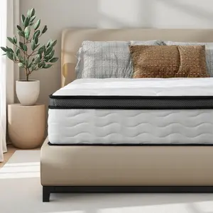 Independent Spring Memory Foam Hybrid Mattress, Full Size Mattress in a Box with Individually Wrapped Pocket Coils, Medium Firm Pressure Relief Breathable Comfort Mattress, CertiPUR-US & OEKO-TEX Certified