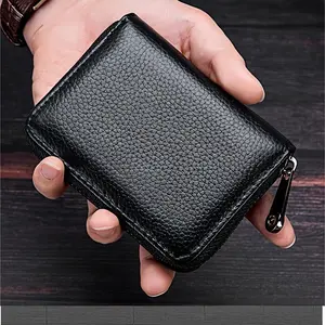Bestselling Solid Color Accordion Card Holder, High Appearance Mini All-in-One ID Document Storage Wallet for Men