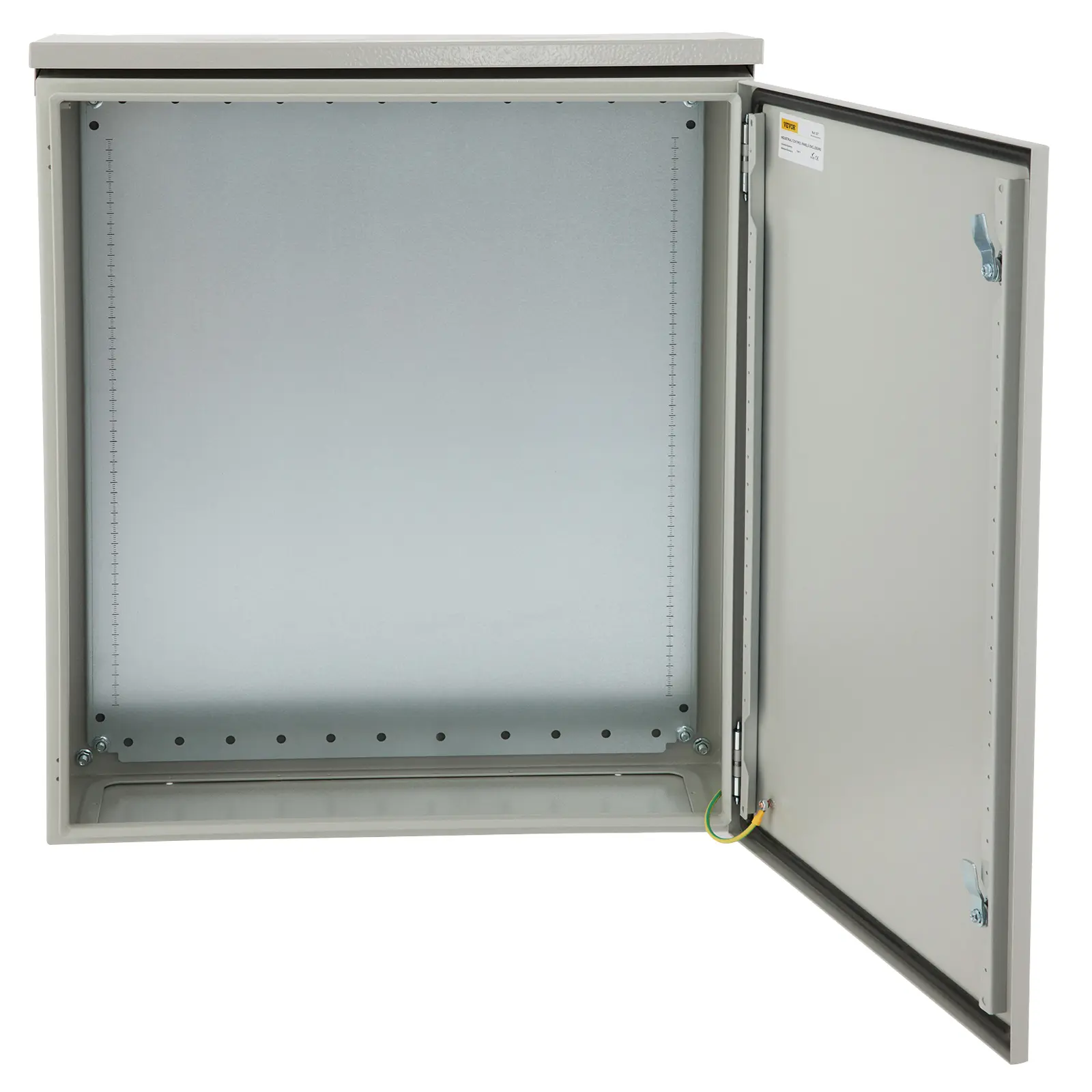 【DealsForYouDays】VEVOR UL-Tested NEMA 4 IP65 Waterproof Dustproof Cold-Rolled Carbon Steel Hinged Electrical Enclosure Housing, 24x24x8in Junction Box with Rain Hood, for Industrial Electrical Equipment Protection