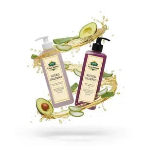 V-Lux Nature Handmade Shampoo & Conditioner Set – 16 oz Each | Natural, Sulfate-Free, Hydrating,Nourishing, Anti-Frizz,Eco-Friendly Hair Care Crafted with Love