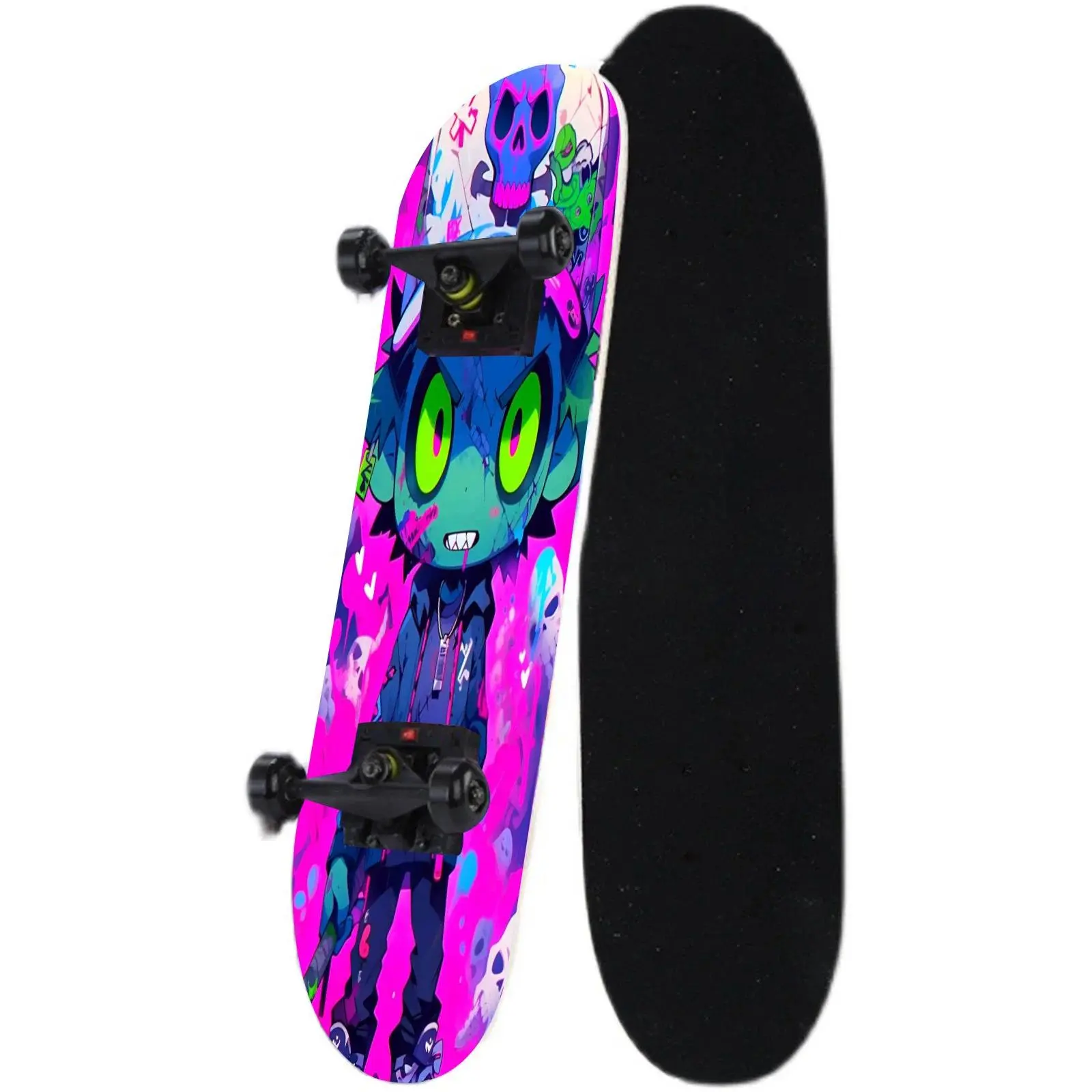 1 piece skateboard trend decorative sticker, creative personality cool self-adhesive four-wheel skateboard sticker easy to stick