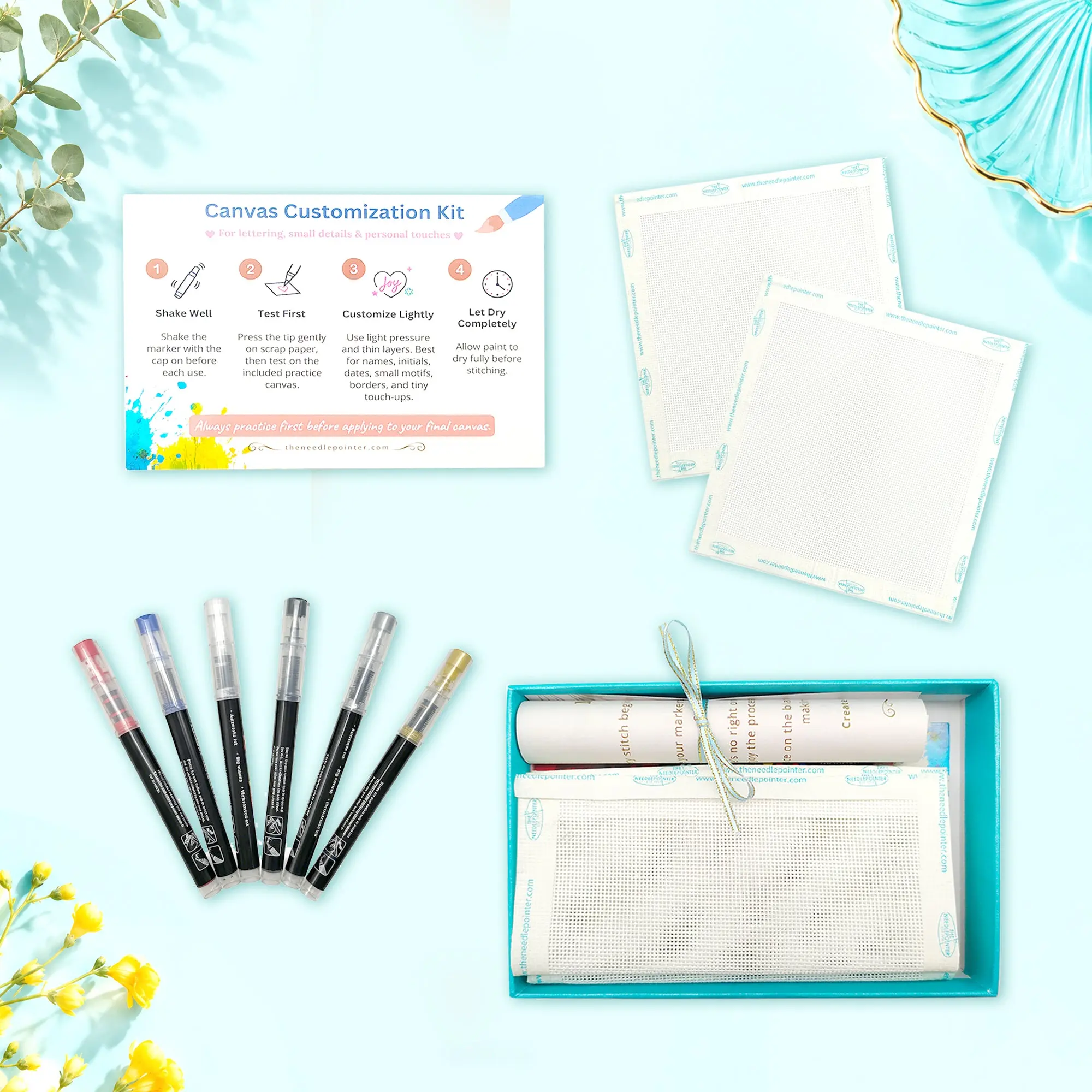 Needlepoint Personalization Kit, DIY Crafting Set for Toys & Hobbies Needlework Enthusiasts