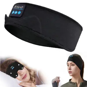 Sleep Headphones Bluetooth 5.2 Headband, Sports Wireless Earphones Sweat Resistant Earbuds with Ultra-Thin HD Stereo Speaker and Clear Audio for Workout Running Cool Gadgets Unique Gifts(Black) Electronic Headset Headphonesbluetooth