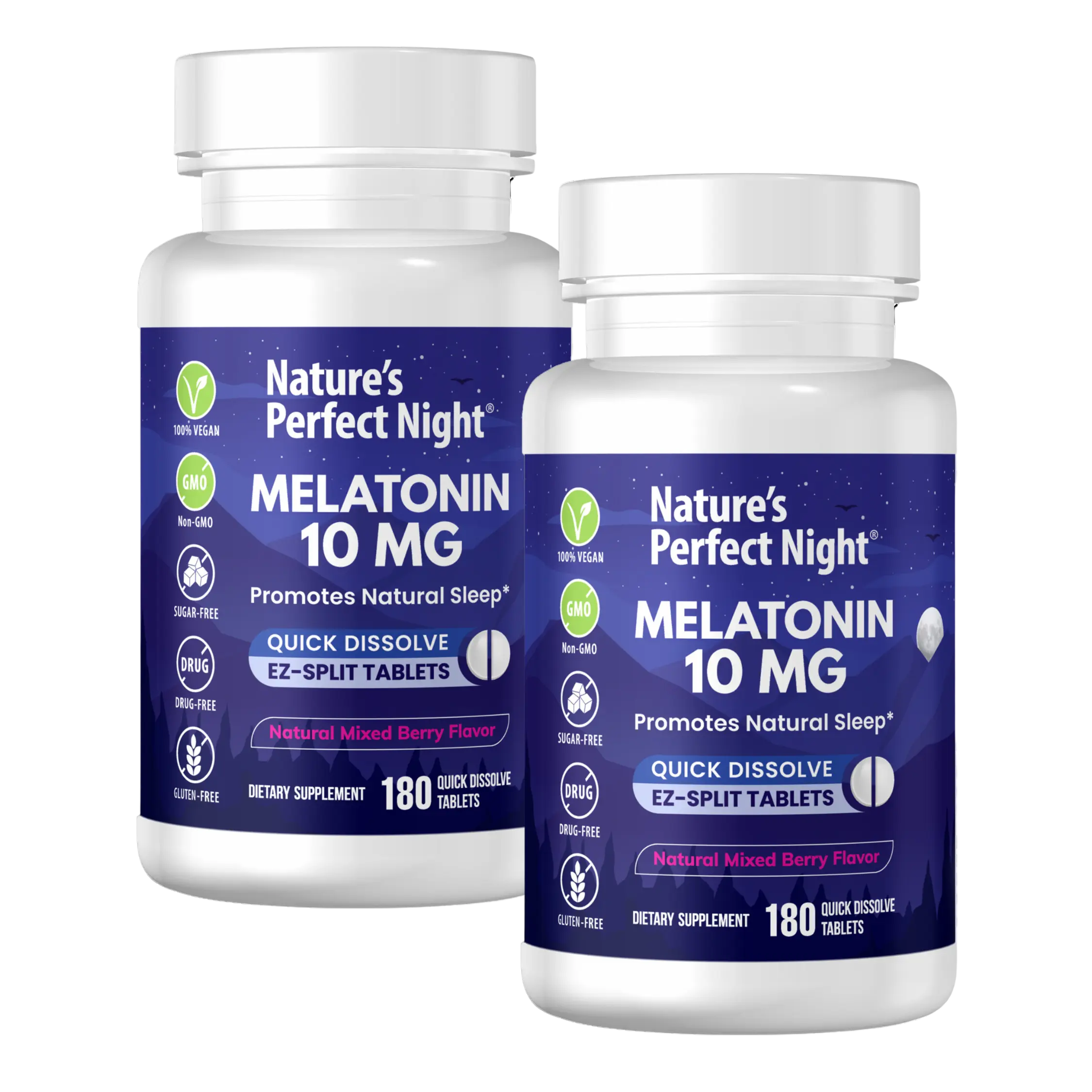 Nature’s Perfect Night - 10mg Melatonin - Natural Mixed Berry Flavor