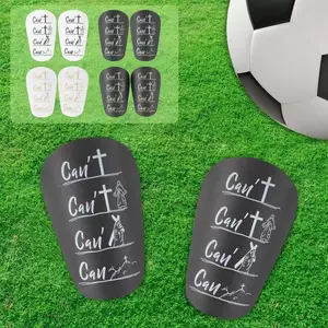 1 Pair of Mini Football Shin Guards - Ultra Small Protective Gear for Men & Women, Blue & White Cracked Ice Design, PP Material, Pull-On Closure, Ideal for All Ages, Football Accessories | Modern Sports Gear | Lightweight Design, Soccer Training Equipment