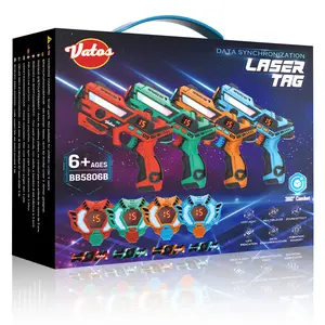 VATOS Laser Tag 360° Sensors Set of 4 Players, 2.4GHz Rechargeable Infrared Real-time Data Display Laser Tag Gun, Fun Family Group Activity Game Toy Guns for Kids Teenage Gifts Age 6+ summervibes