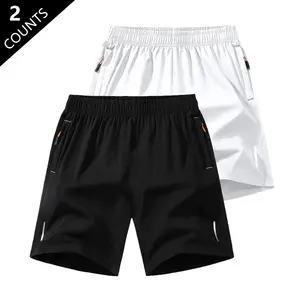 Men's 2pcs Quick Dry Shorts Breathable Sweat Absorption Sports Running Fitness Training Outdoor Men's Pants Gym Exercise Activewear