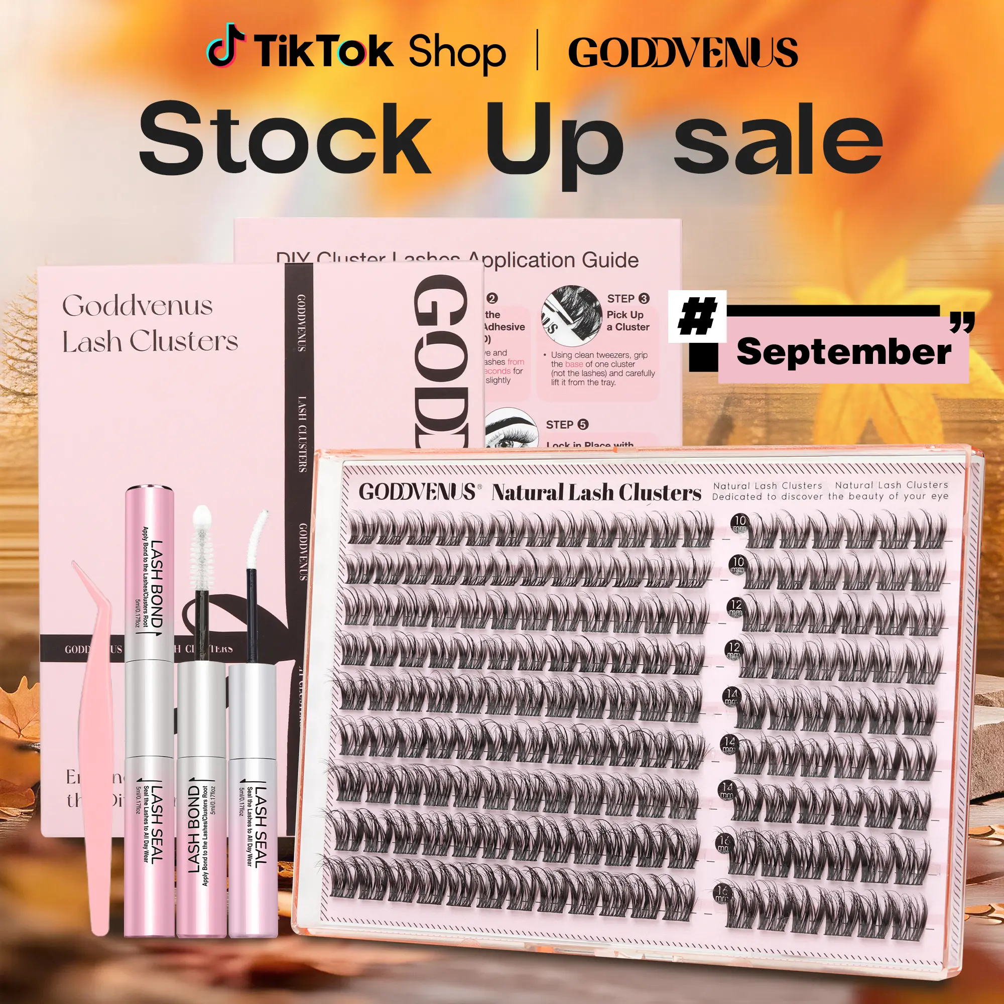 Goddvenus Classy Lash Clusters – Fine Wispy Base + Thicker Spiky Tips, D Curl Individual Lashes for Natural Hybrid Look, Fluffy False Eyelashes That Feel Like Korean Lash Lift, DIY Cluster Eyelash Extensions for Understated Chic Babes