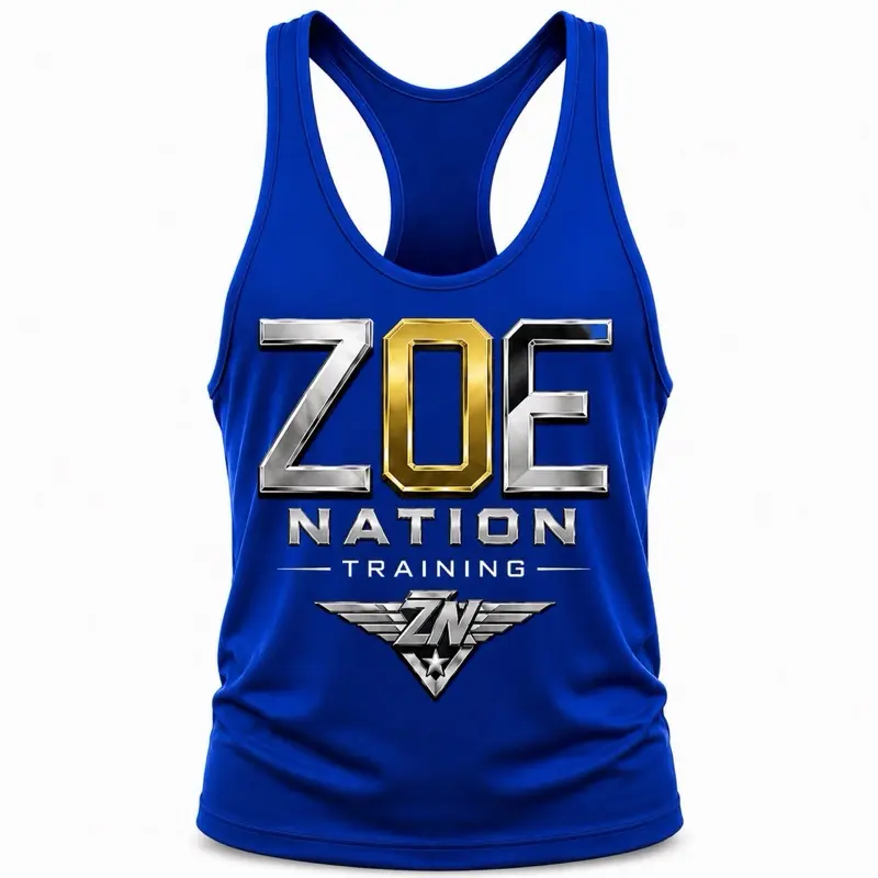 ZOE NATION Training Men’s Gym Stringer Tank Top – Athletic Workout Bodybuilding Vest