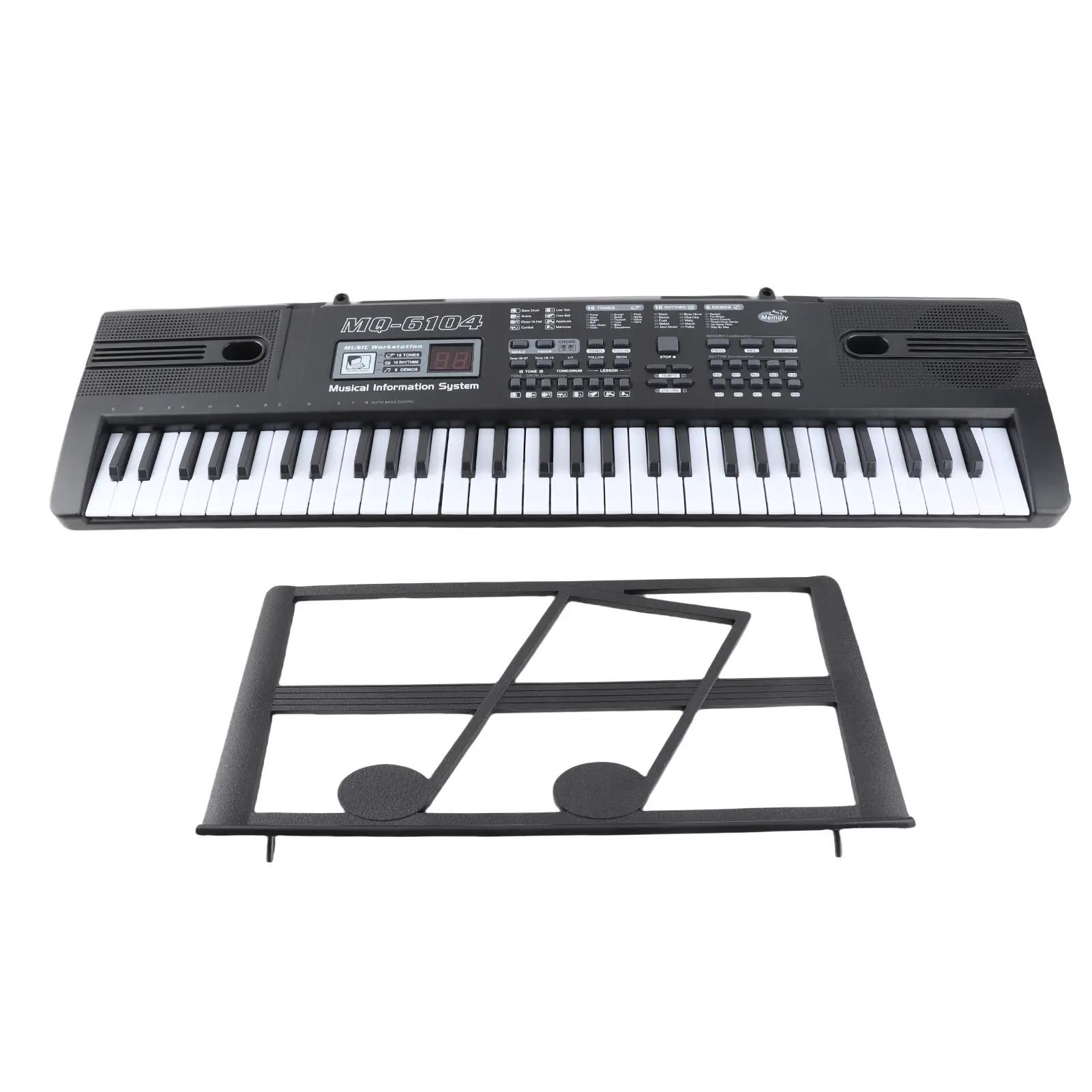 61 Keys Digital Music Electronic Organ Portable Keyboard with Microphone for Children