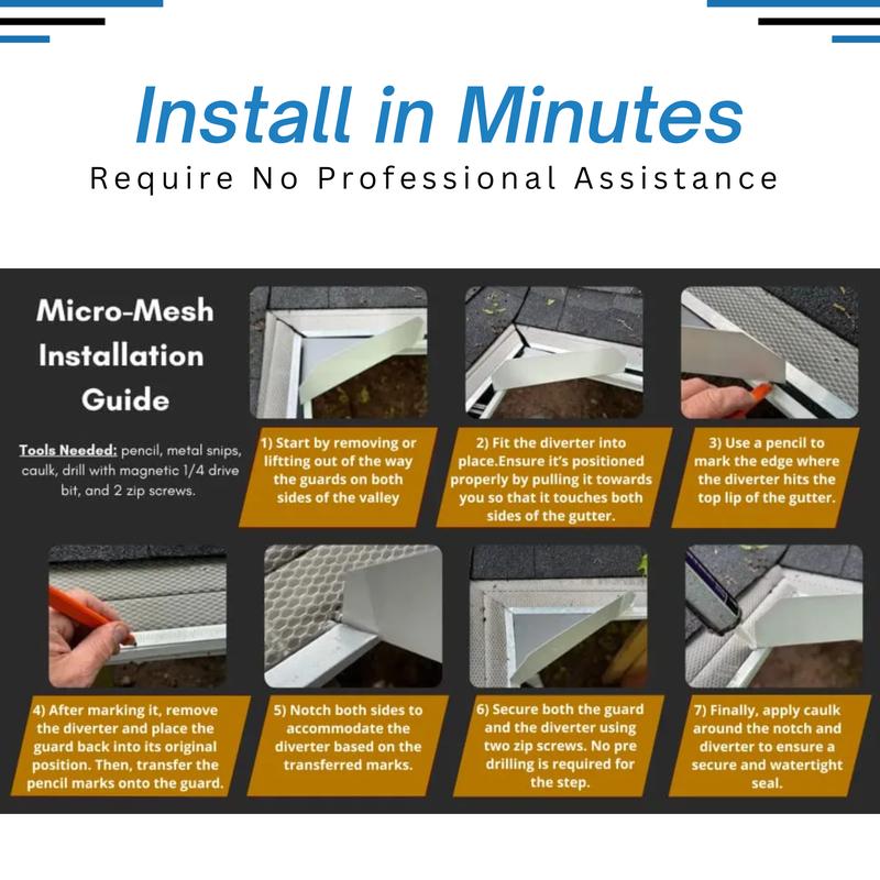 Extreme Rain Gutter Diverter Right Flow 45 Degree Aluminum Splash Guard Alternative 2 Screws White