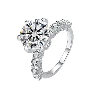 [Valentine's ring] S925 Silver 1-3Carat Moissanite Luxury Six Claw Wedding Ring